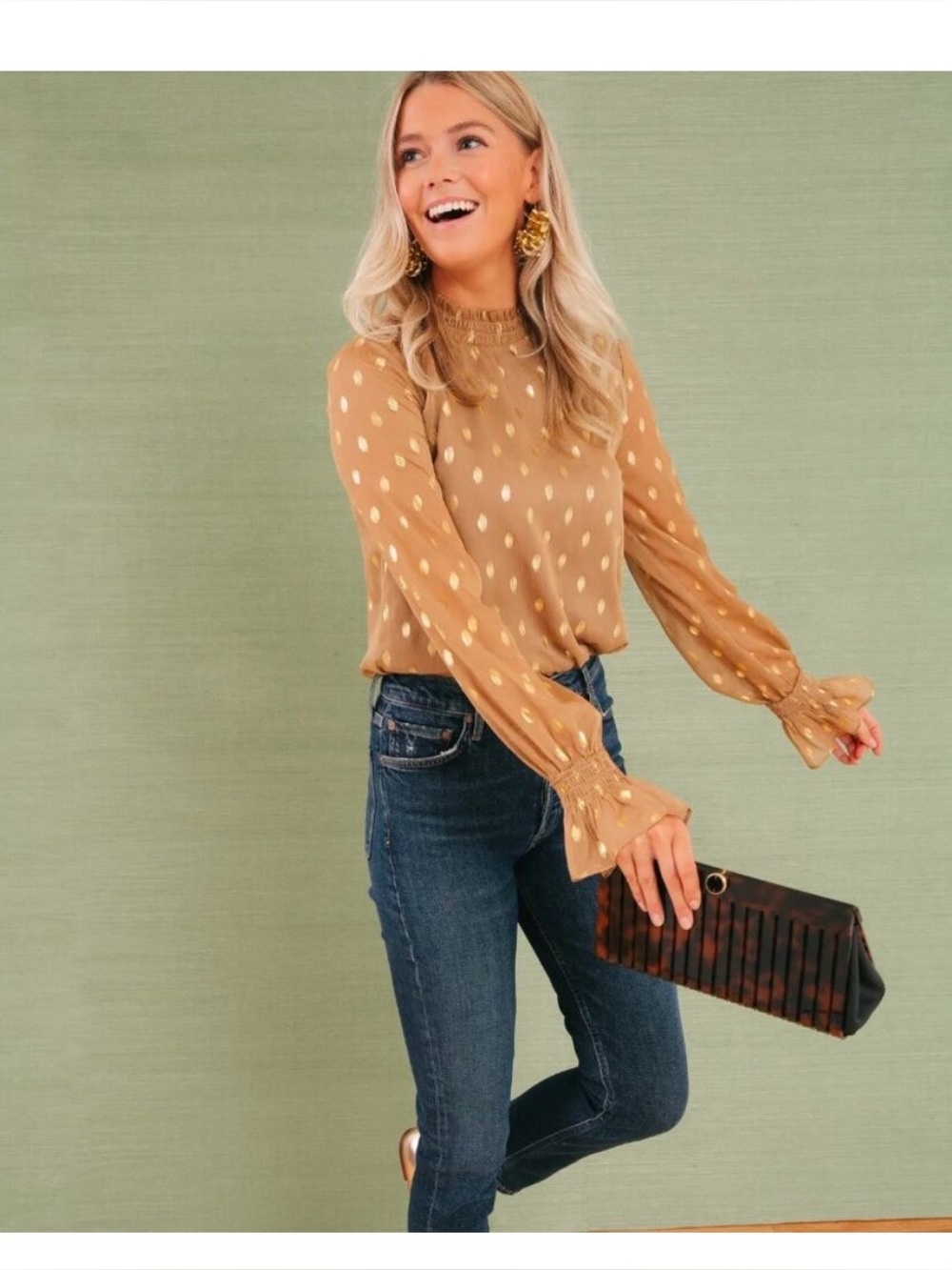 Pomander Place Tuckernuck Celeste blouse gold